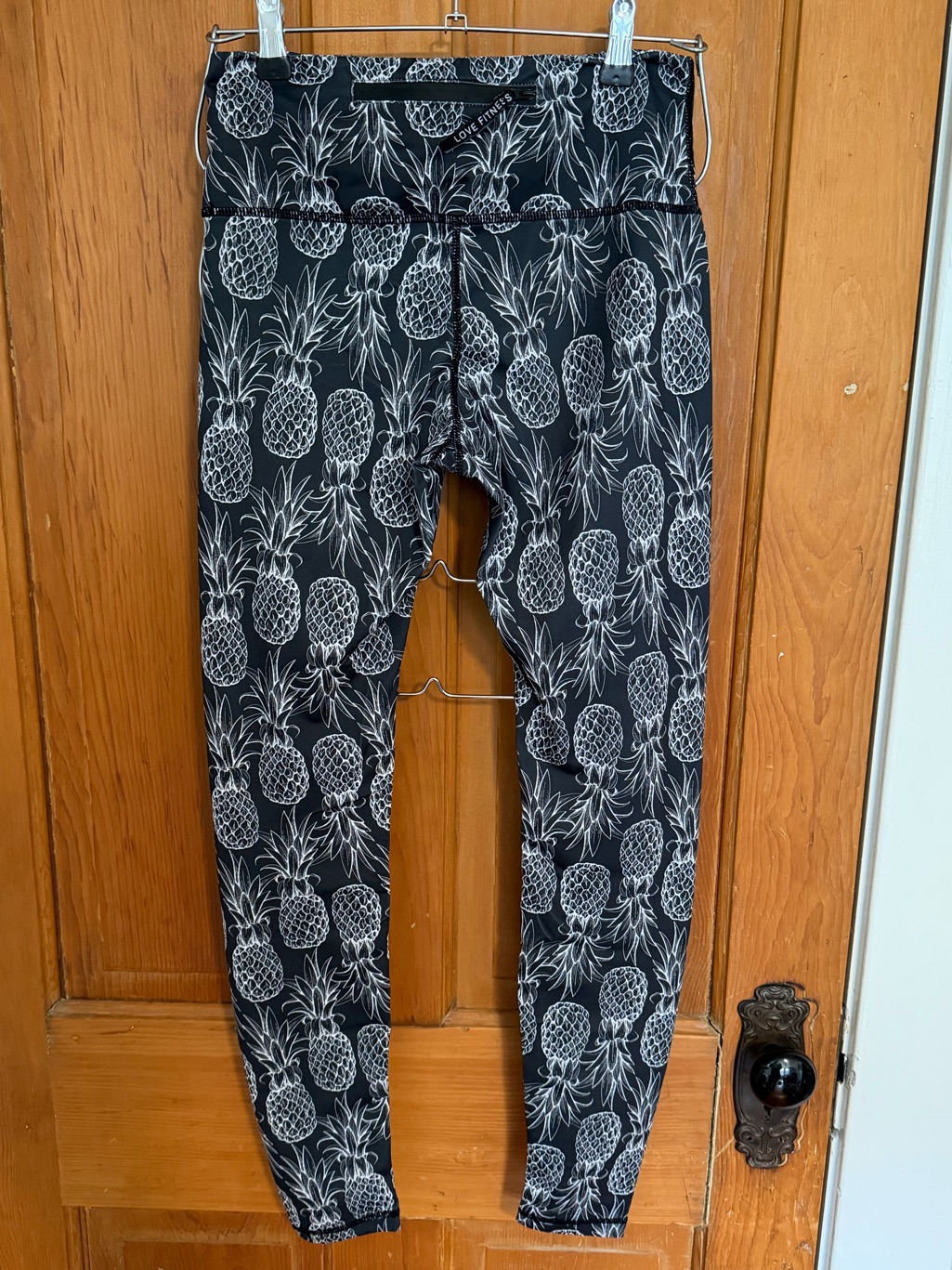 Love Fitness Black And White Pineapple Leggings M — image 4 of 6
